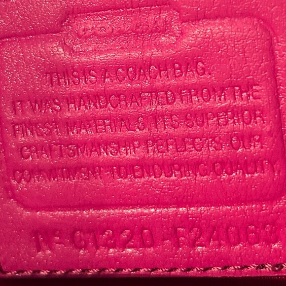 Coach Daisy Outline Signature Crossbody Bag, classic logo w/ pink leather trim - Picture 15 of 15